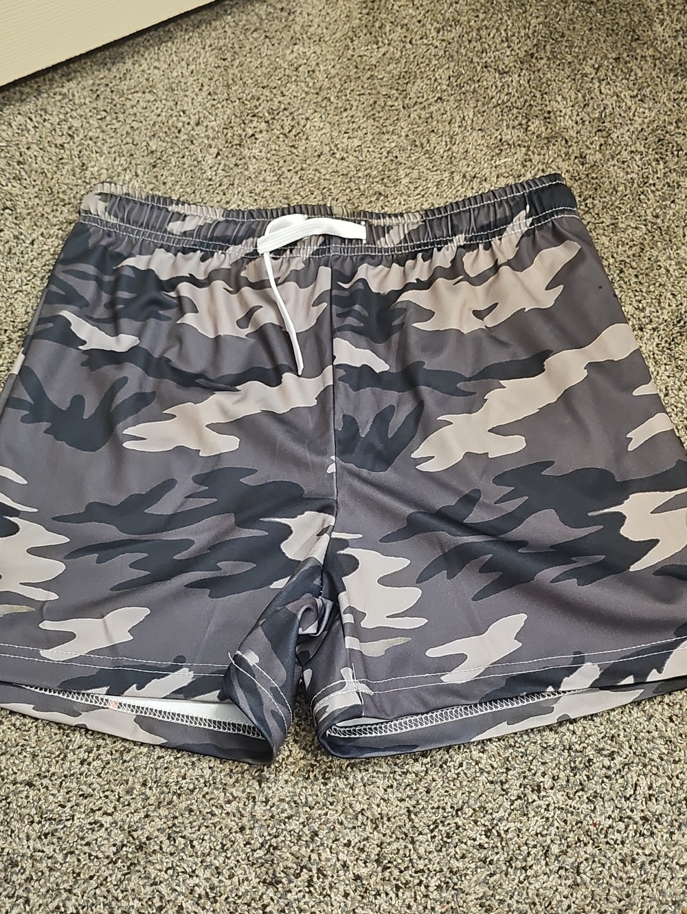 Gray Camouflage Athletic Shorts